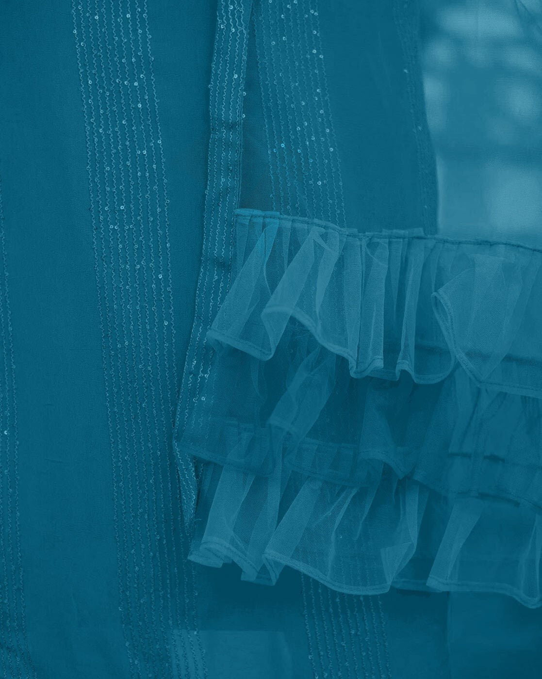 Elegant Teal Blue Slub Cotton Embroidered Stitched Suit Set - Kurta, Bottom, and Dupatta