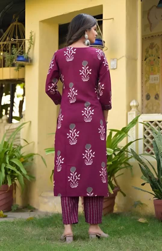 Elegant Rama Shade Cotton Suit Set – 3-Piece Embroidered Ethnic Wear for Women